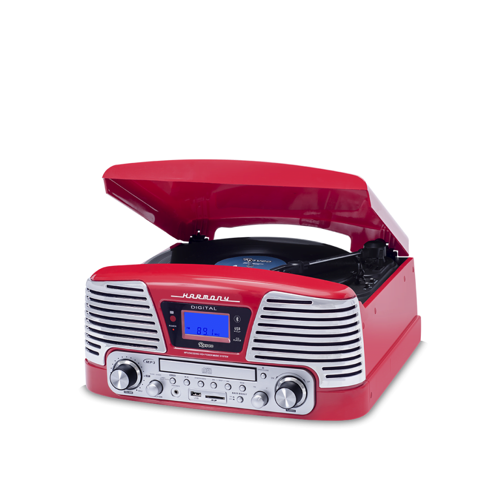 Vitrola Raveo Harmony Bluetooth Vermelha – Telesom ProAudio