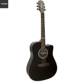 Violão Aço Folk Eletroacústico Giannini GDC-1 CEQ SBK - Black Satin