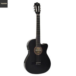 Violão Nylon Eletroacústico Semiflat Michael VMS318 BK Preto