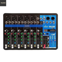 Mesa De Som 7 Canais 24 Efeitos USB Bluetooth NAG-7DSP MXT