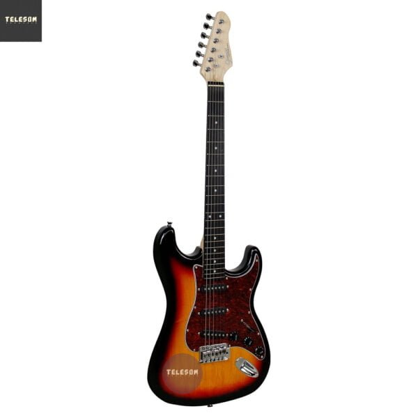 Guitarra Strato Giannini G-100 3 Tone Sunburst com escudo Tortoise