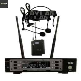 Microfone sem fio duplo Headset 100 Canais Dylan D-9006S