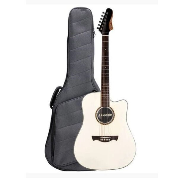 Violão Folk Eletroacústico Tagima Swell Deluxe Solid Spruce Olympic White com Bag - Imagem 2