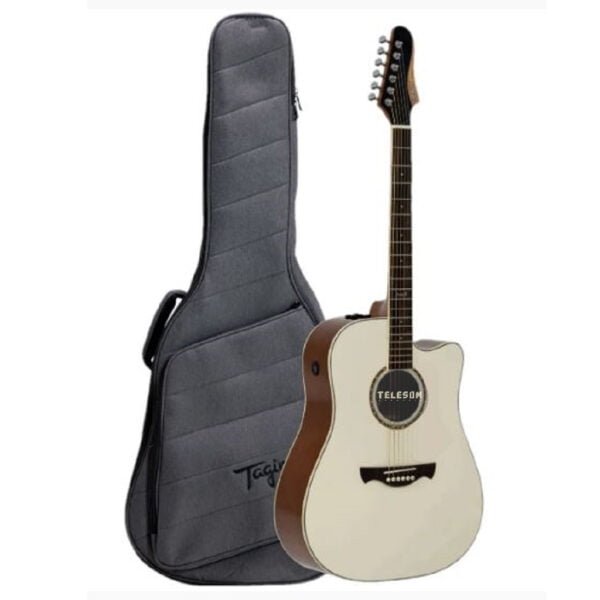 Violão Folk Eletroacústico Tagima Swell Deluxe Solid Spruce Olympic White com Bag - Imagem 3