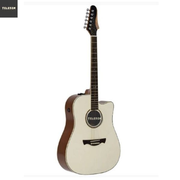 Violão Folk Eletroacústico Tagima Swell Deluxe Solid Spruce Olympic White com Bag
