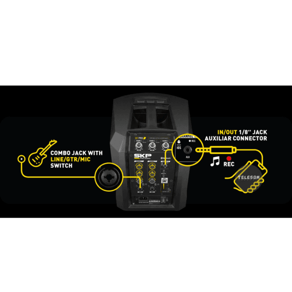 Caixa de Som Portátil com bateria recarregável SKP Q1 PRO - Image 12