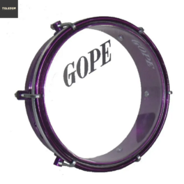 Tamborim 6" Alumínio Frisado Gope Lilás Pele Cristal 595ALLLC