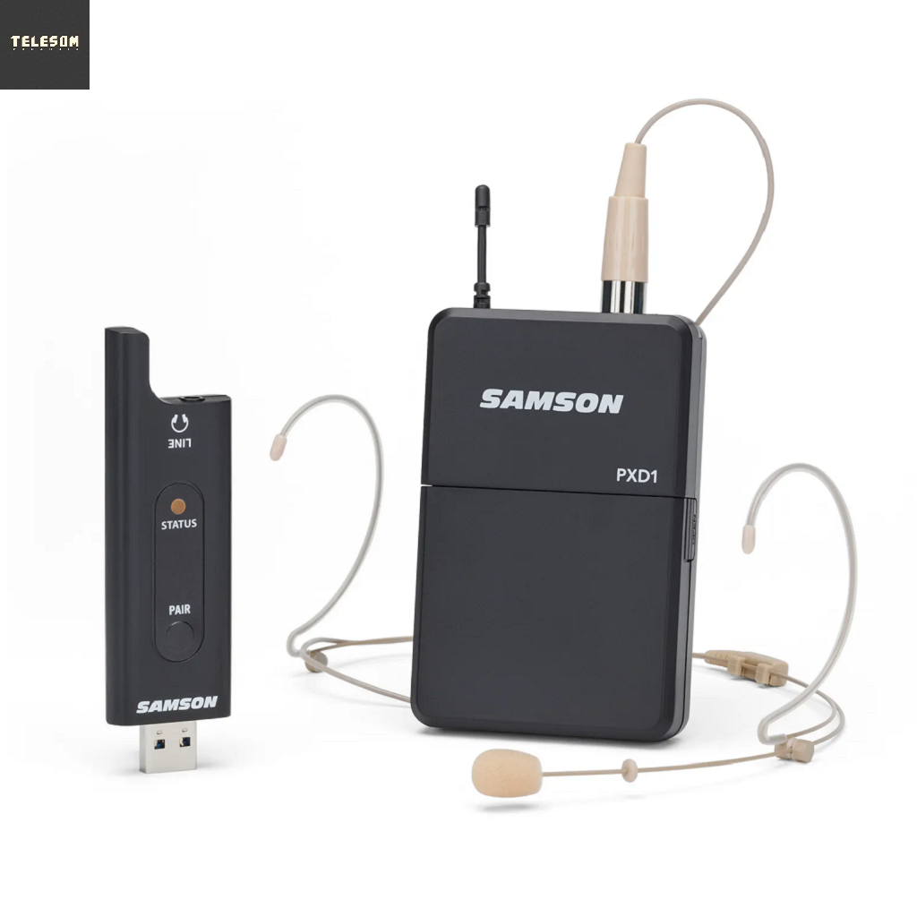 Microfone Sem Fio Headset USB Samson XPD2