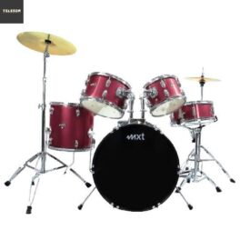 Bateria Acústica MXT M-B120r - Vinho/cromada
