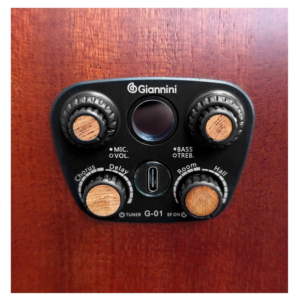 Violão Aço Eletroacústico com Efeitos Giannini Acoustik GDH CFX SBK (Satin Black) - Imagem 6